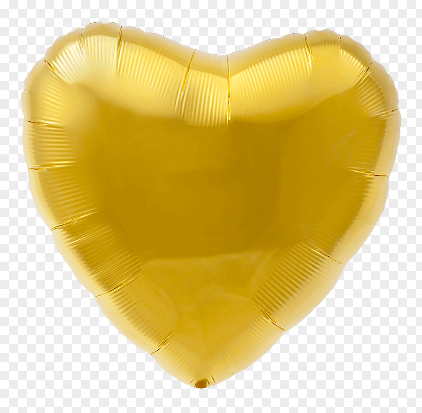 Balloon Foil Heart Gold Party PNG