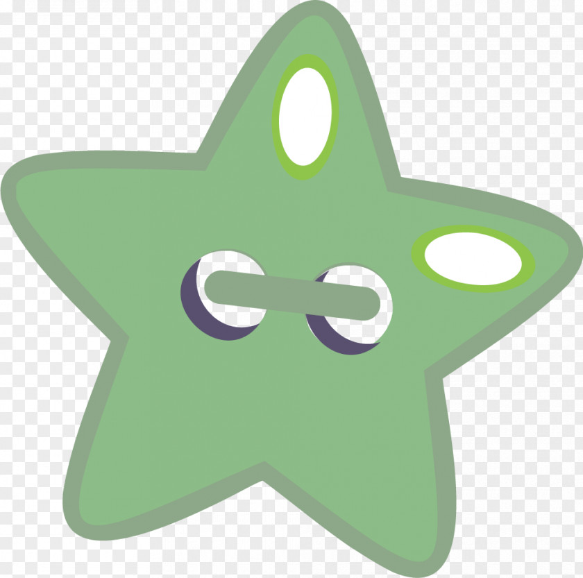 Cartoon Green Star Drawing PNG