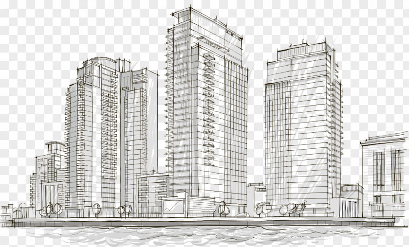 Cityscape Image Map Drawing WordPress PNG