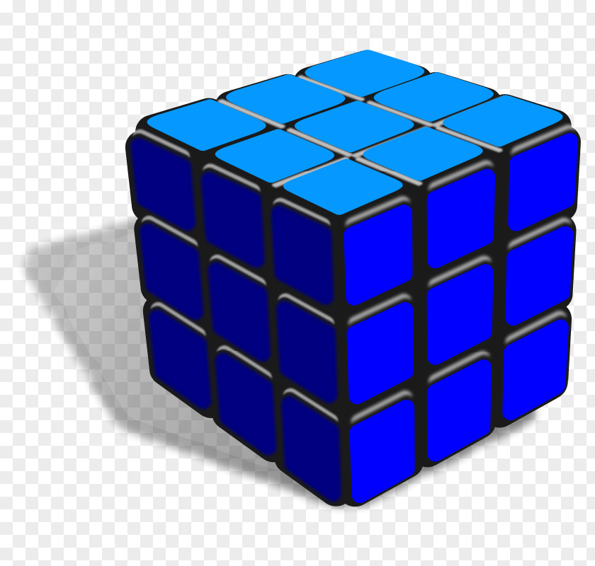 Cube GameCube Rubik's Blue Clip Art PNG