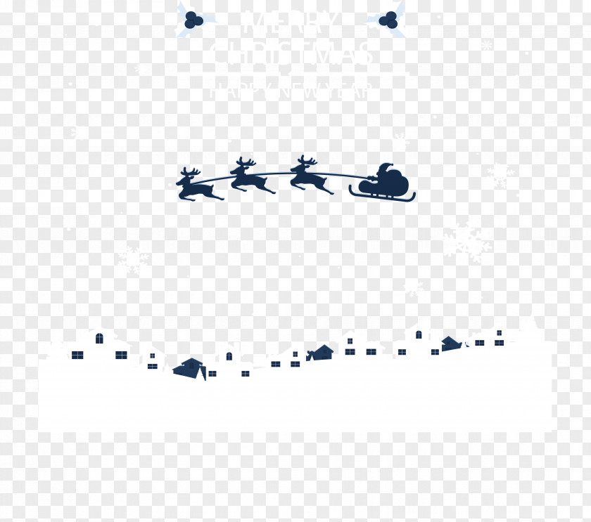 Reindeer Car In The Sky Christmas PNG