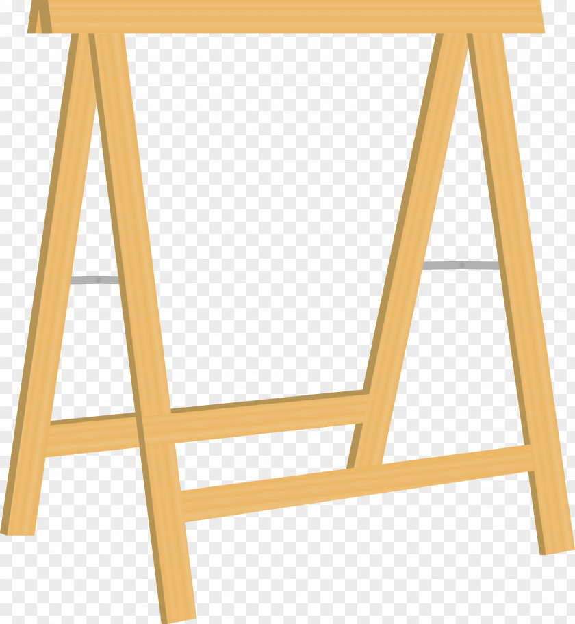 Store Shelf Easel Saw Horses Wood Furniture PNG