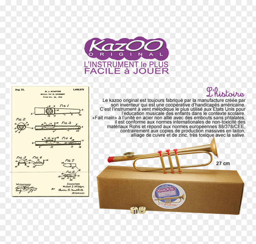 Trombone Kazoo Trumpet Invention Paper PNG