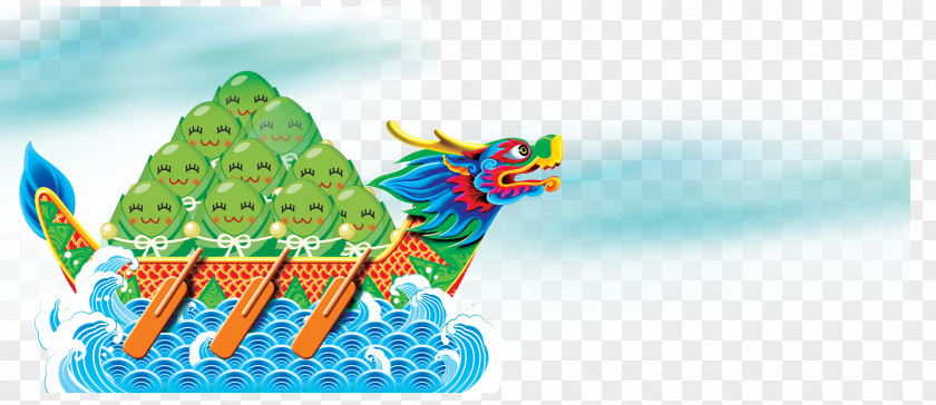 Dragon Boat Festival Dumplings Race Zongzi Bateau-dragon Illustration PNG