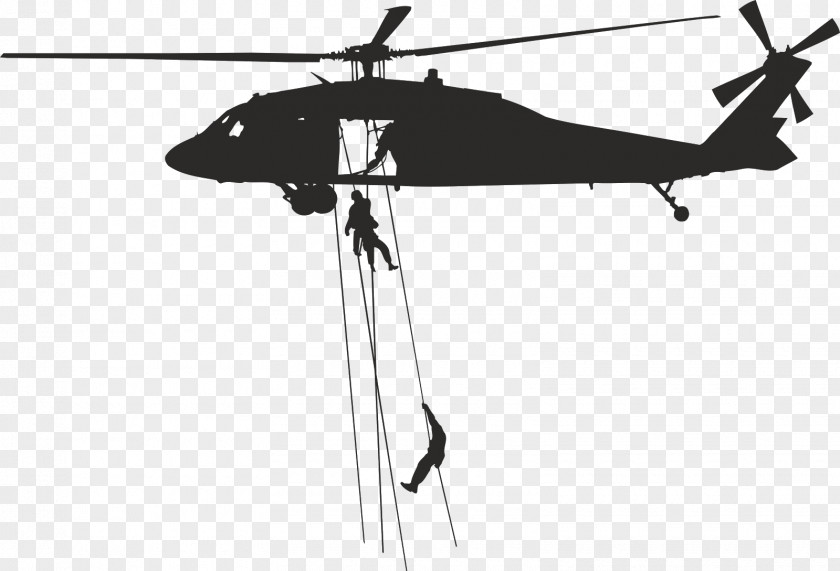 Helicopter Sikorsky UH-60 Black Hawk United States Military Wall Decal PNG