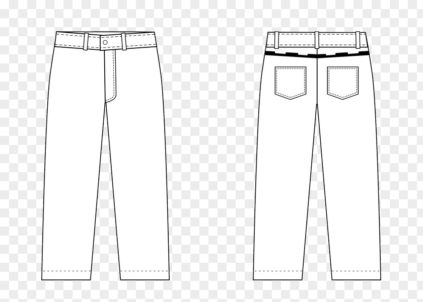 Line Pants White Angle PNG