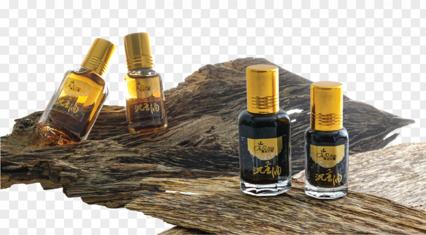 Oud Agarwood Perfume Incense Bottle PNG