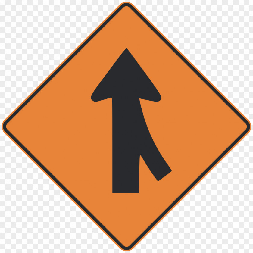 Road Merge Traffic Sign Lane PNG