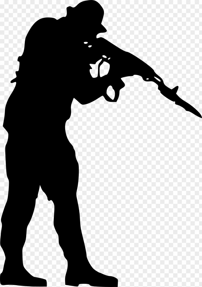 Silhouette Soldier Clip Art PNG