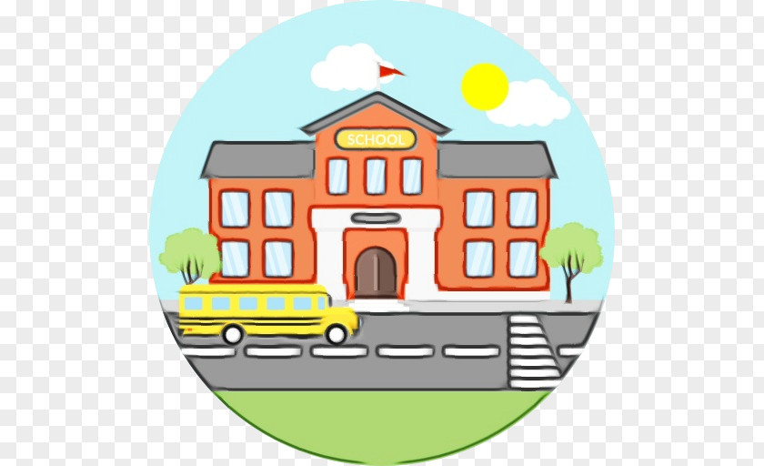 Art Estate School Building Cartoon PNG