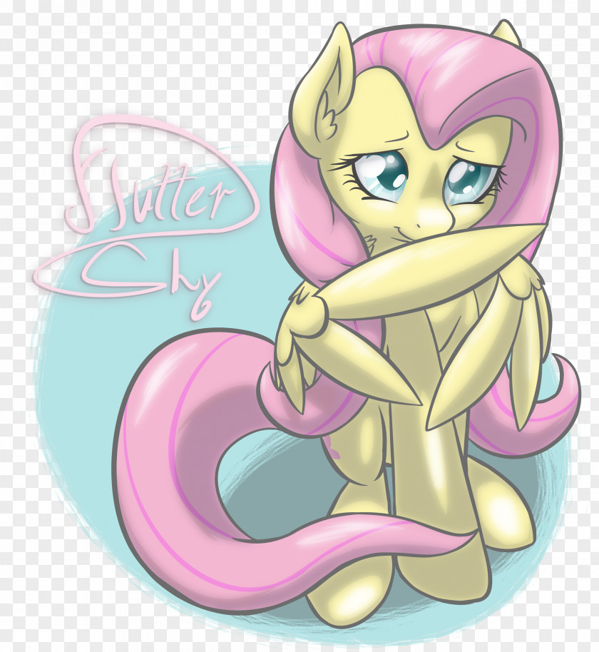 Fluttershy Horse Illustration Yellow Clip Art PNG