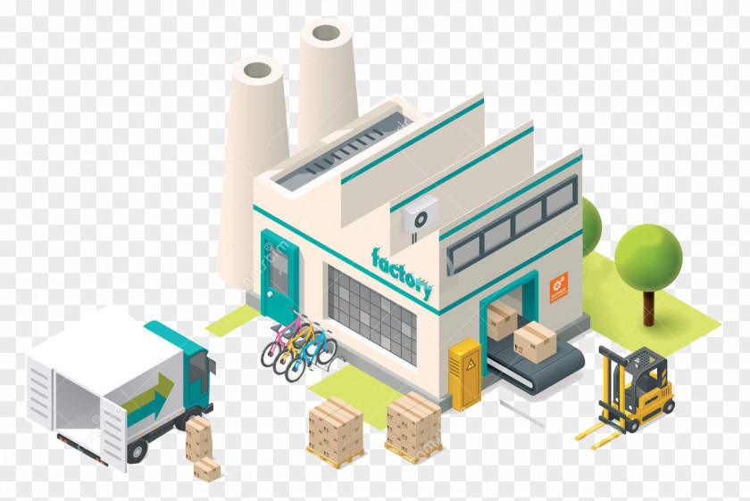 Isometric Factory Royalty-free Building Clip Art PNG
