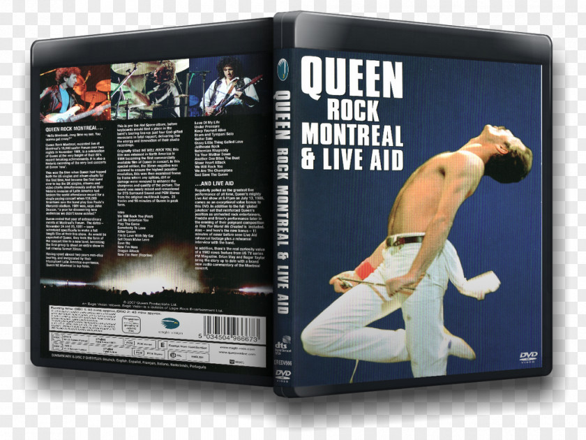 Queen Blu-ray Disc Live Aid Rock Montreal DVD PNG
