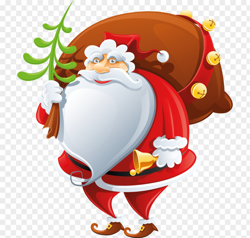 Santa Claus Reindeer Christmas Day Vector Graphics Illustration PNG