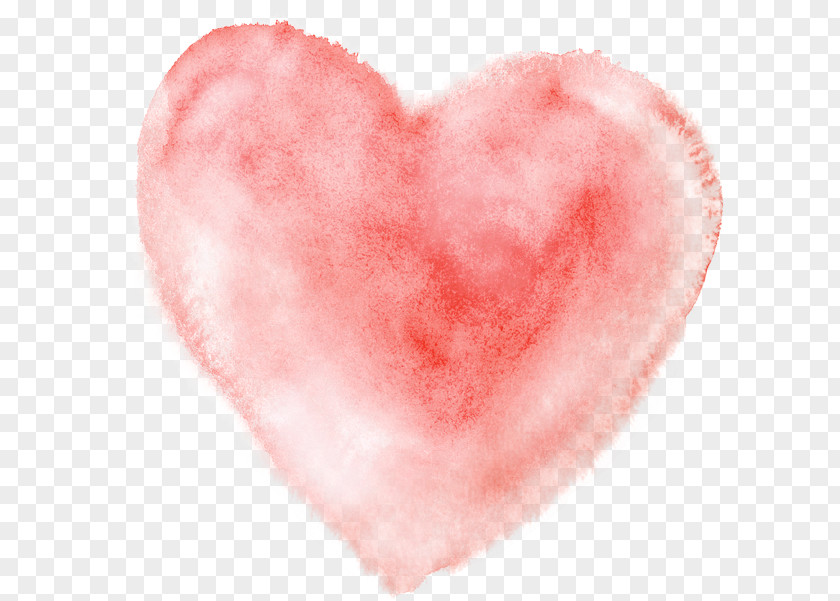 Watercolor Heart Painting PNG