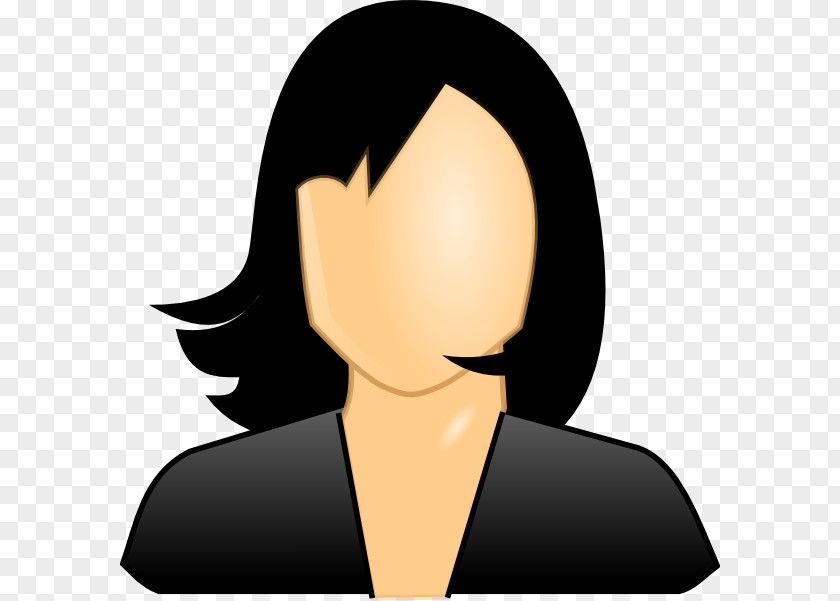 Black Hair Cliparts Female Woman Icon PNG