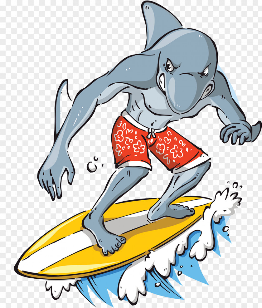 Cartoon Sea Surfing Extreme Sport Clip Art PNG