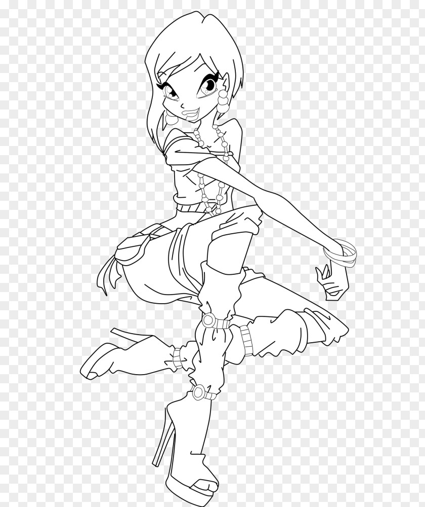 Enchantix Winx Coloring Book Sketch Art Drawing Illustration PNG