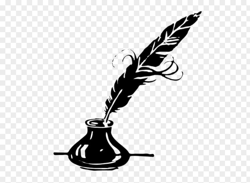 Ink Drawing Paper Quill Inkwell Fountain Pen PNG