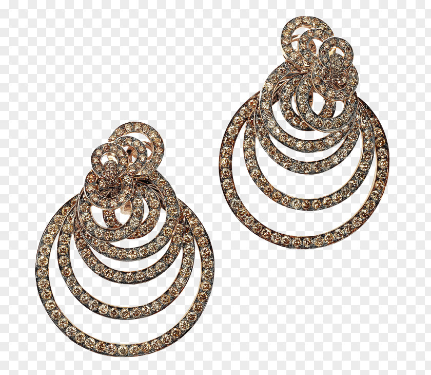 Jewellery Earring De Grisogono Gold PNG