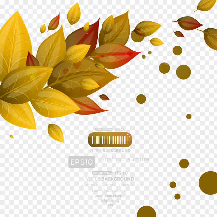 Autumn Vector Material Yellow Leaf PNG