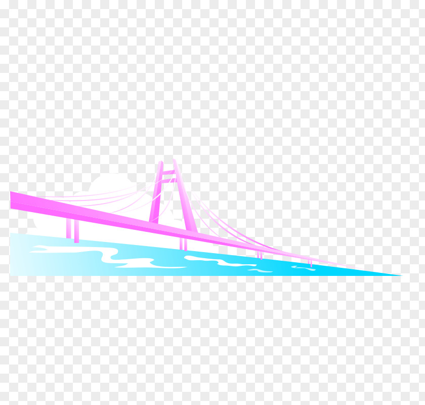 Cartoon Pink Bridge Clip Art PNG