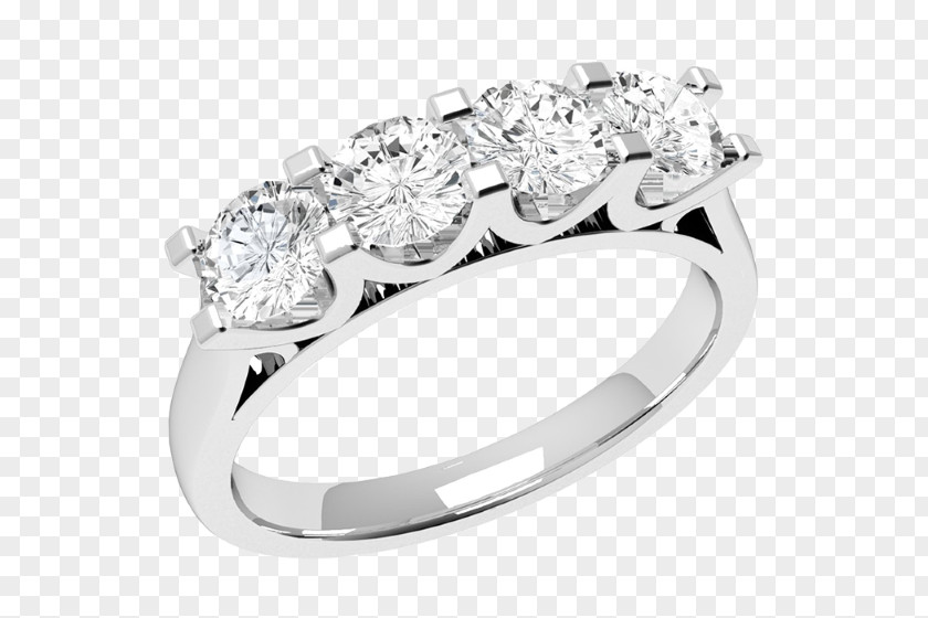 Eternity Diamond Rings Women Ring Wedding Silver PNG