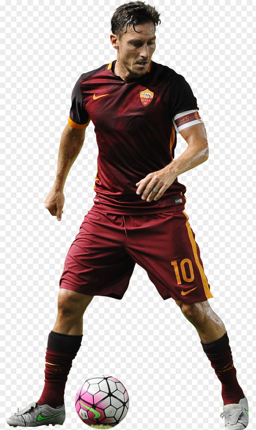 Football Francesco Totti A.S. Roma Player Jersey PNG