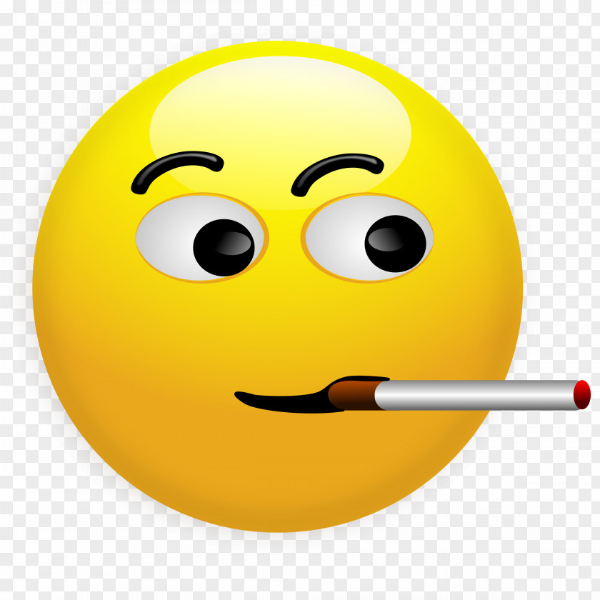 Smiley Cigarette Emoticon Clip Art PNG