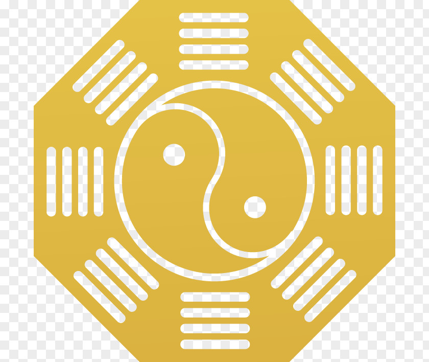 Yellow Bagua Map I Ching Yin And Yang Symbol PNG