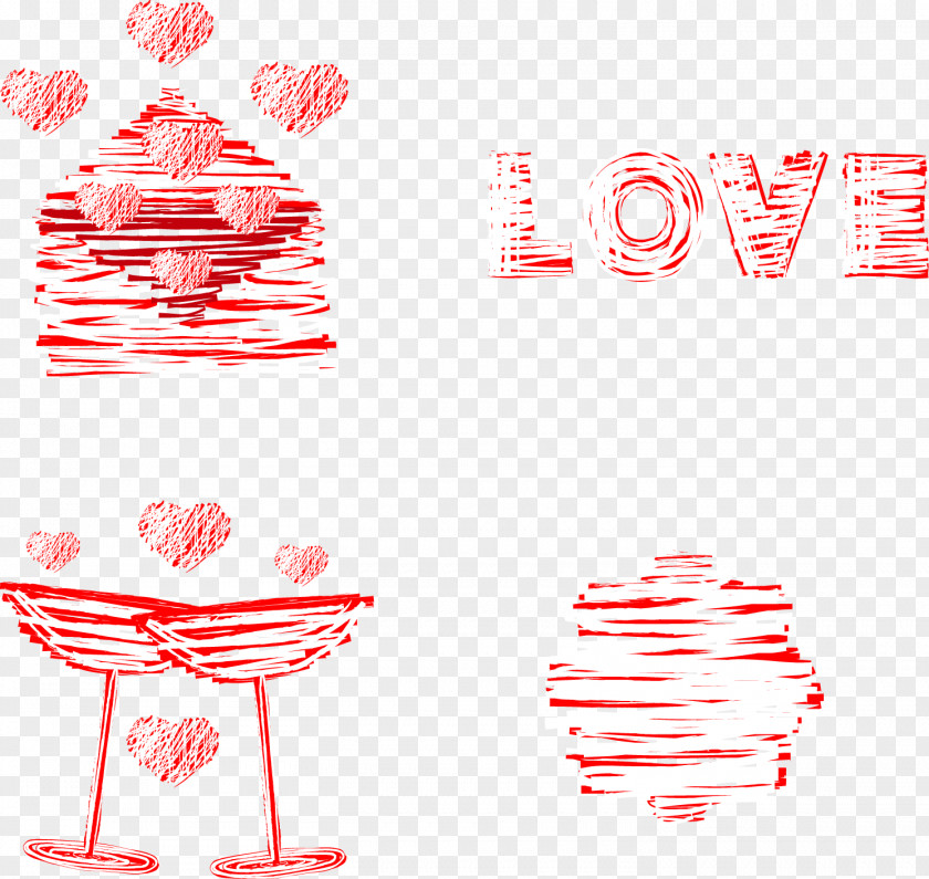 Love Letter Red Wine Line PNG