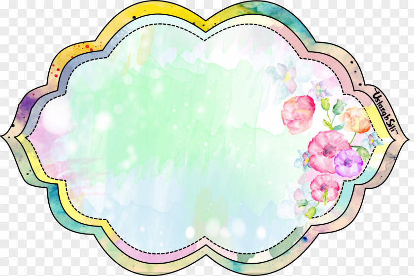 Ye Ziyuan Border Blume Watercolor Painting Text Clip Art PNG