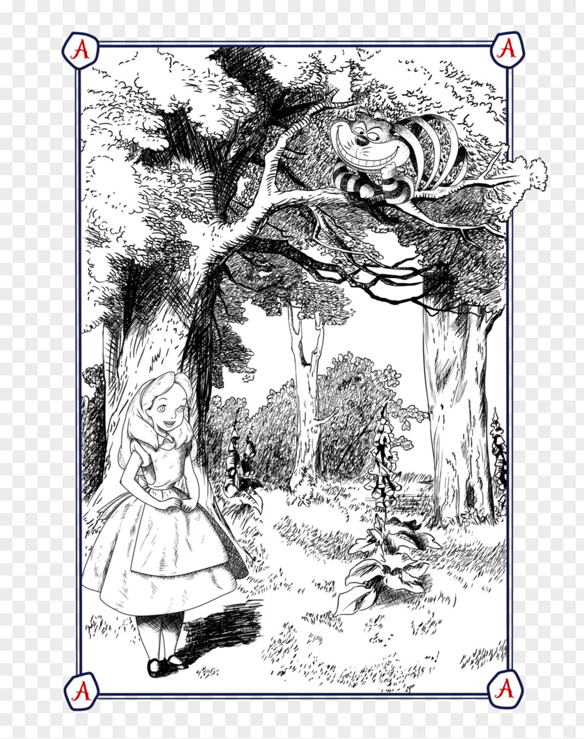 Alice In Wonderland Mushroom Visual Arts Cheshire Cat Sketch PNG