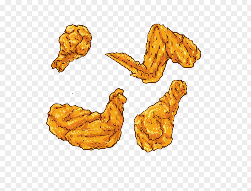Cartoon Fried Chicken Snack Buffalo Wing Euclidean Vector And Waffles PNG