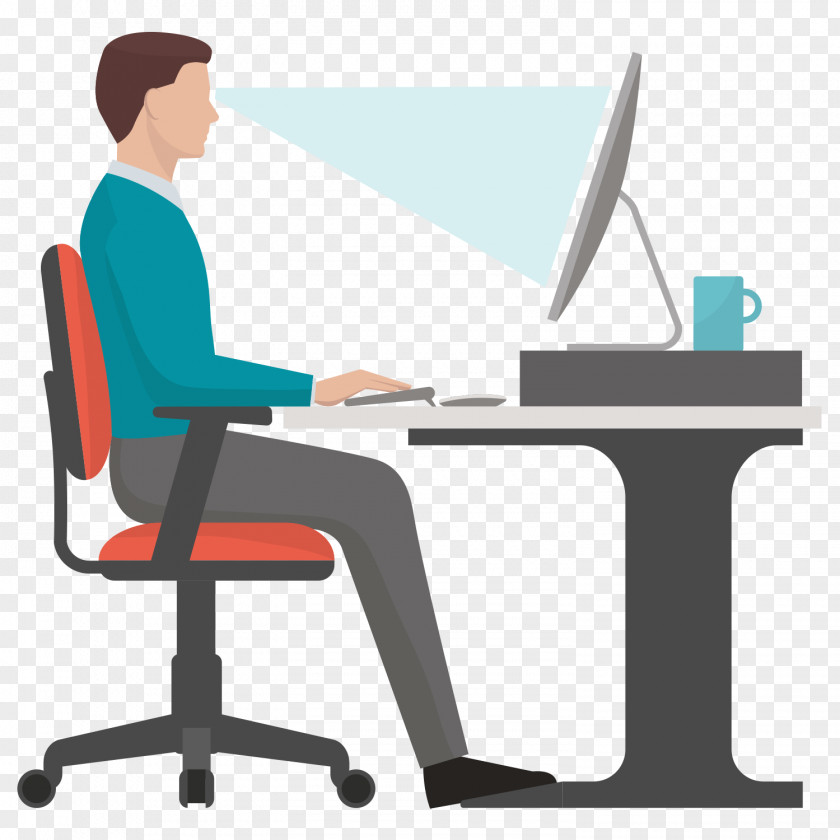 Computer Office & Desk Chairs Standing PNG