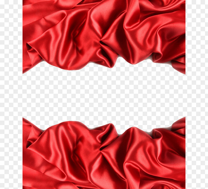 Satin Textile Silk Ribbon Red PNG
