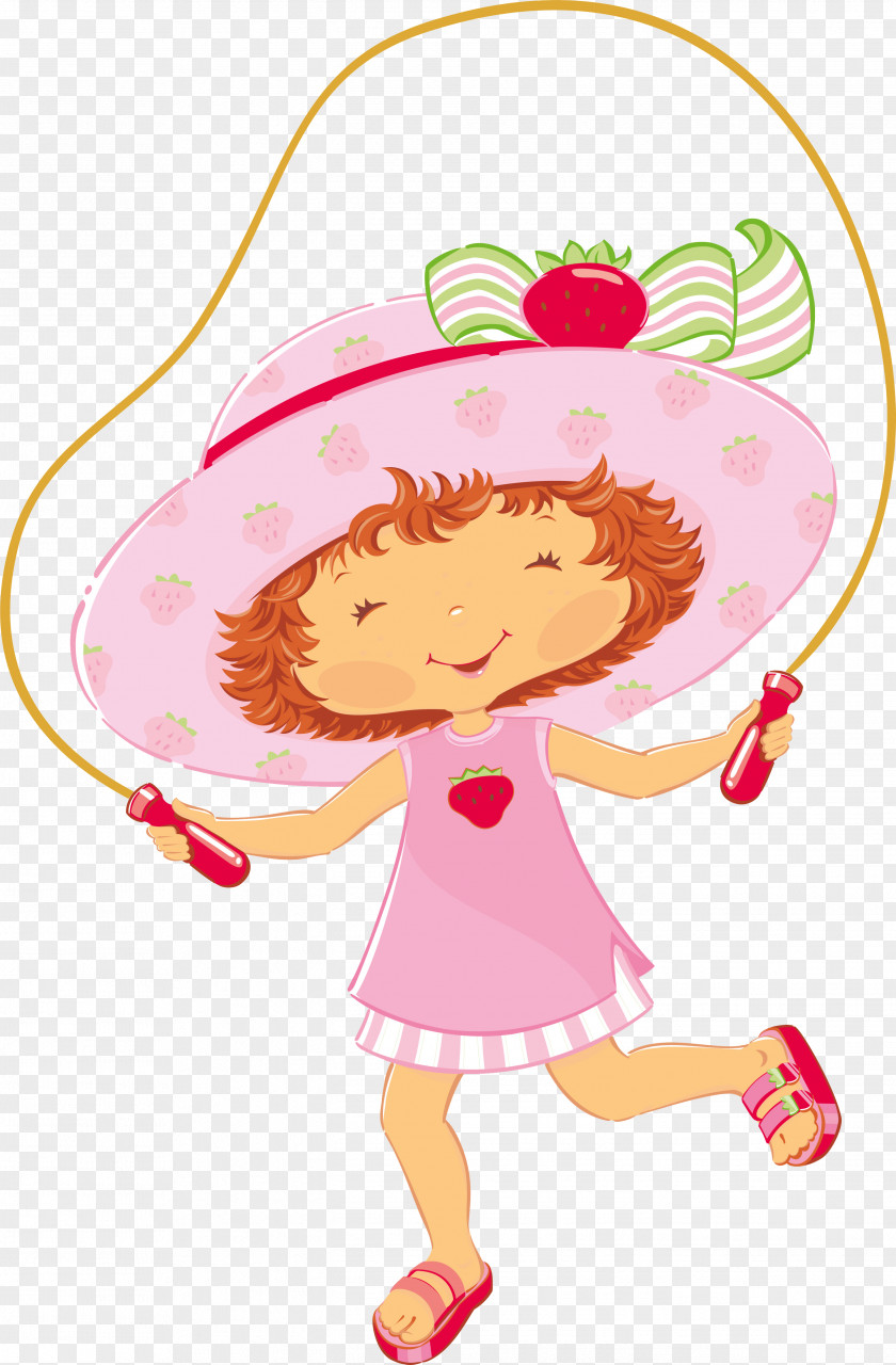 Strawberry Shortcake Cartoon Clip Art Illustration It's A World Clothing Pink M PNG