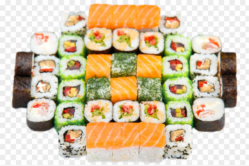 Sushi Platter California Roll Sashimi Gimbap Japanese Cuisine PNG