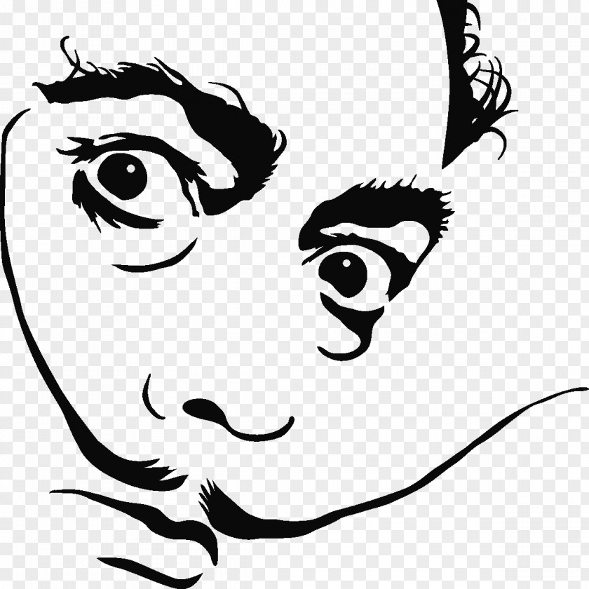 Whitening Vector Dali's Mustache Drawing Wall Decal PNG