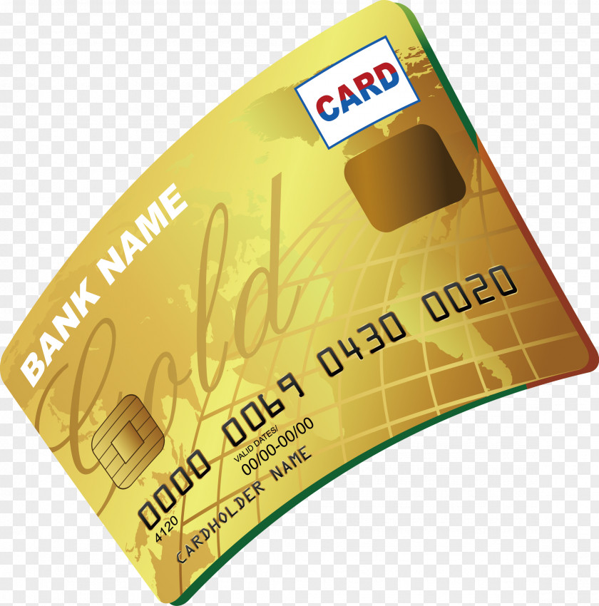 Bank Card Vector Brand Yellow Label PNG