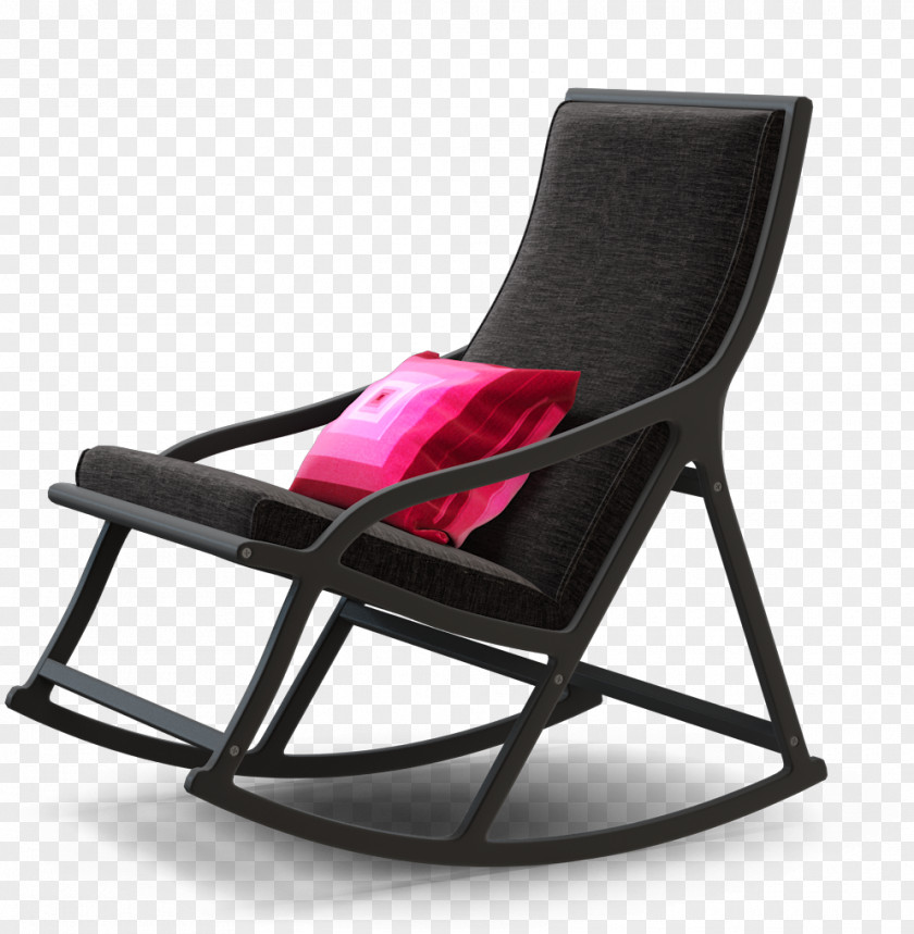 Chair Rocking Chairs Rosset Textile Black PNG
