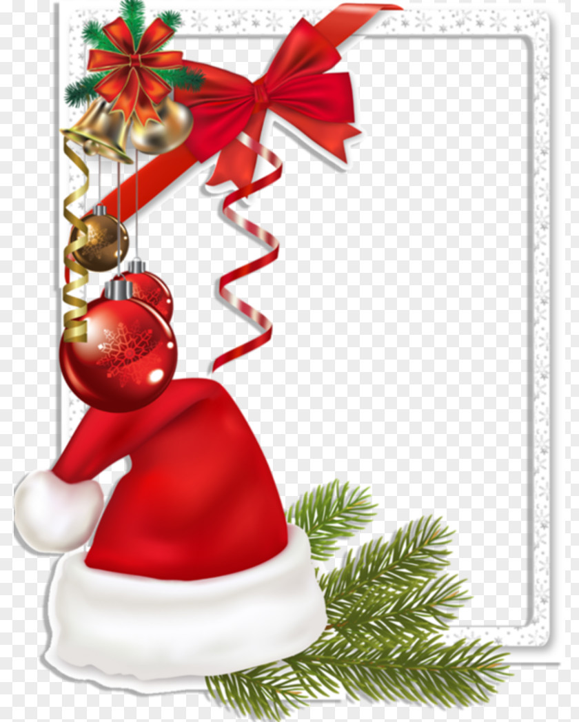 Pouring Christmas Tree Santa Claus Ornament Picture Frames PNG