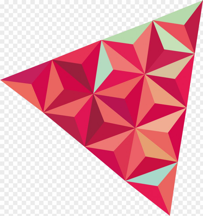 Red Triangle Color Geometry Adobe Illustrator PNG