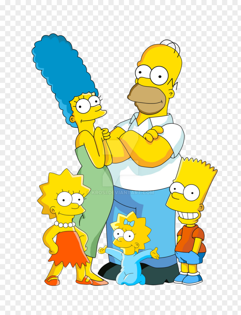 Simpsons Lisa Simpson Marge Homer Bart Maggie PNG