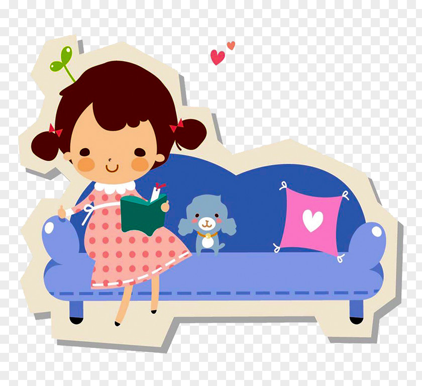 Children Sofa Model Child Illustration PNG