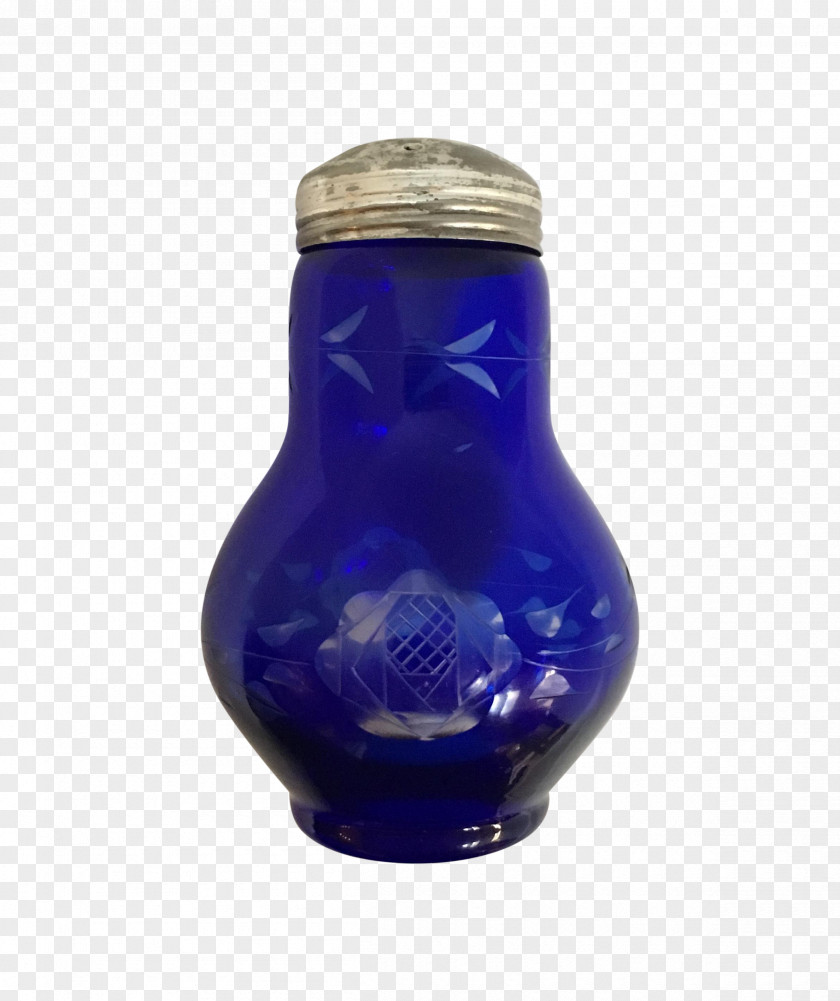 Glass Bottle Cobalt Blue Liquid PNG