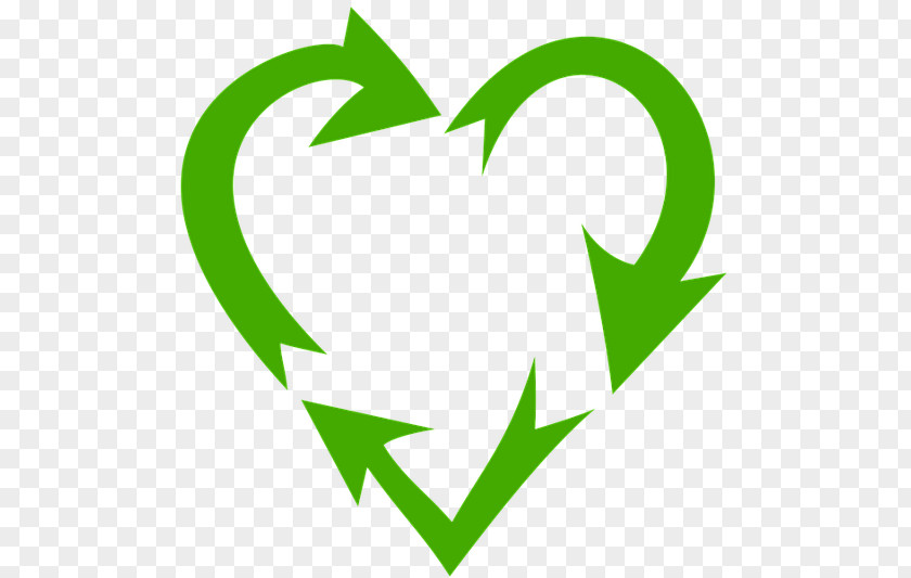 Heart Recycling Symbol Sticker PNG