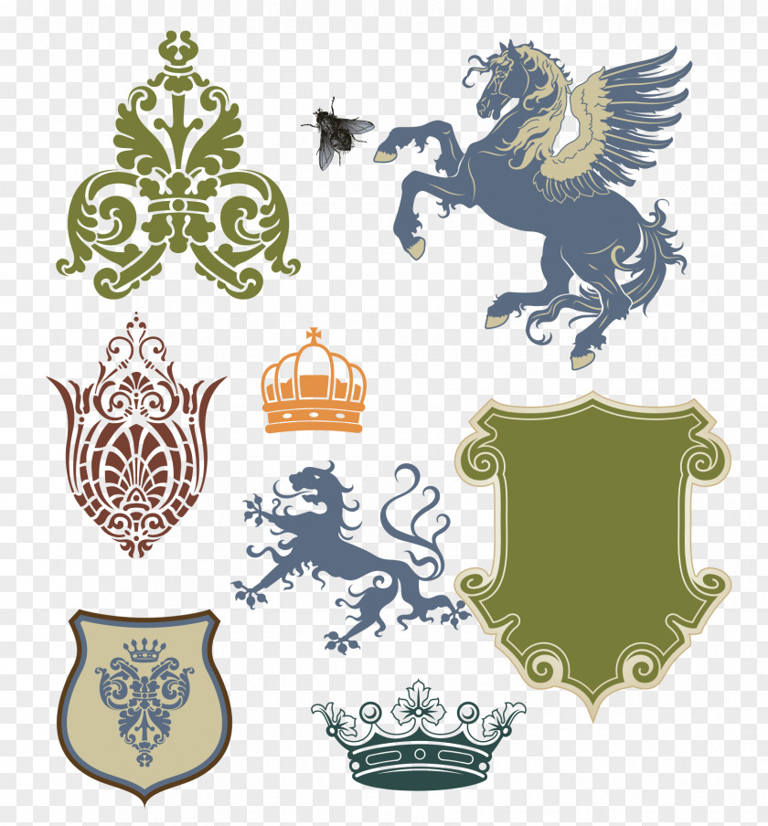 Creative Aristocratic Family Emblem Clip Art PNG