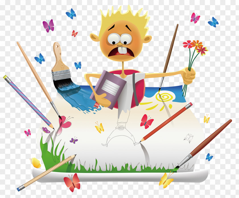 Children Painting Drawing Illustration PNG