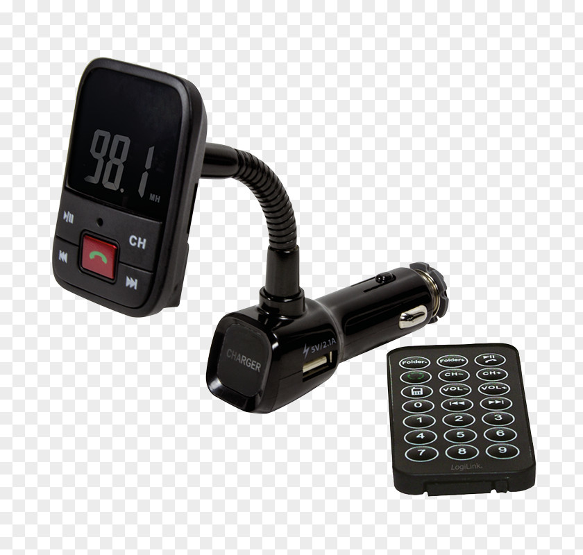 Bluetooth Audio Battery Charger FM Transmitter Handsfree PNG